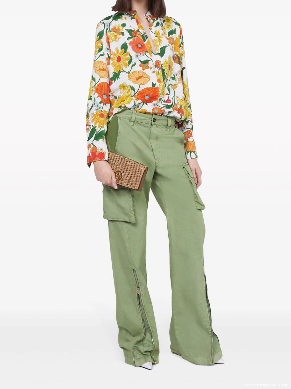 Affordable Garden-print collarless shirt Lady Women McCartney Stella 0823